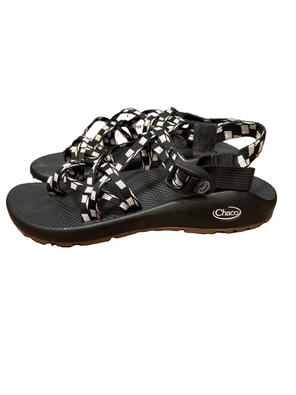 Chaco Z/X2 Sandal Strappy Hiking Black/White Nylon Waterproof Size 9 J107214 - Picture 2 of 7